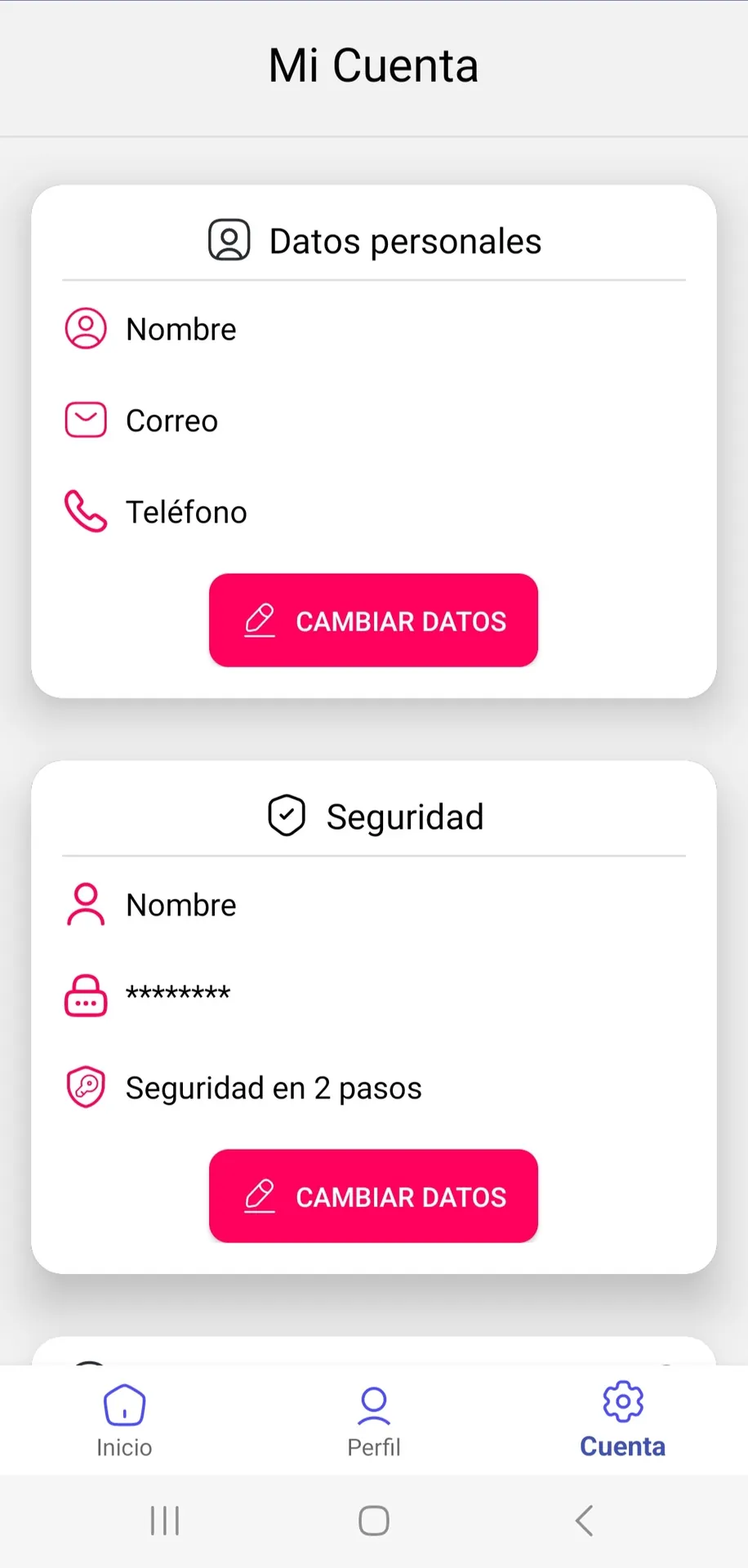 Android commerce app order status screen